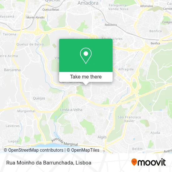 Rua Moinho da Barrunchada map