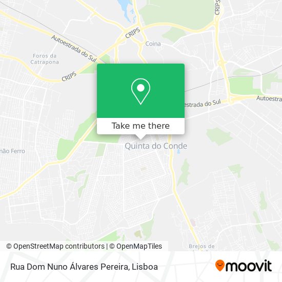 Rua Dom Nuno Álvares Pereira map
