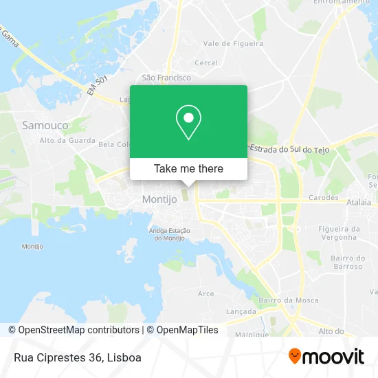 Rua Ciprestes 36 map