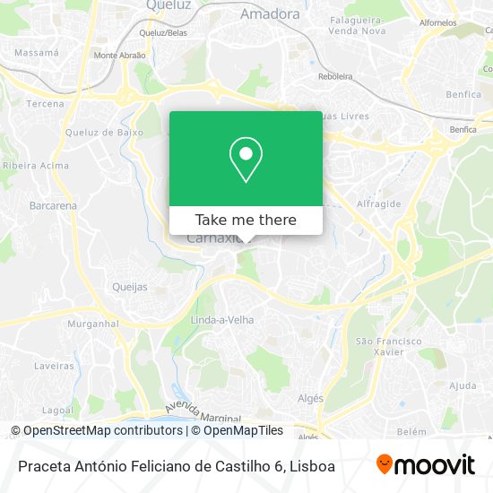 Praceta António Feliciano de Castilho 6 map