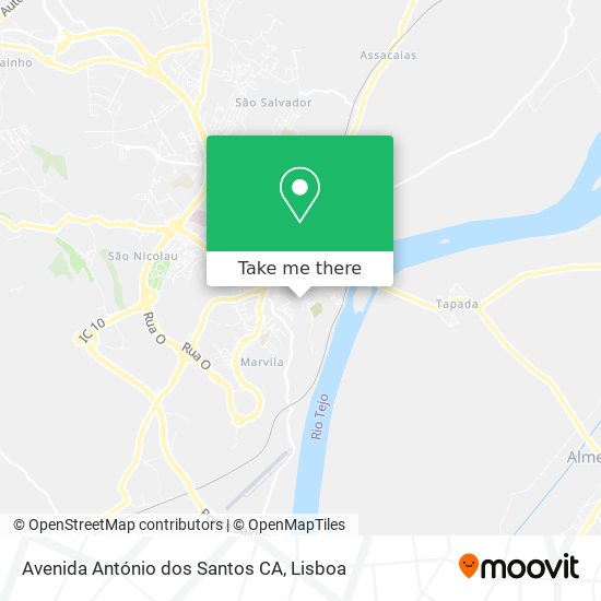 Avenida António dos Santos CA mapa