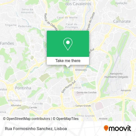 Rua Formosinho Sanchez mapa