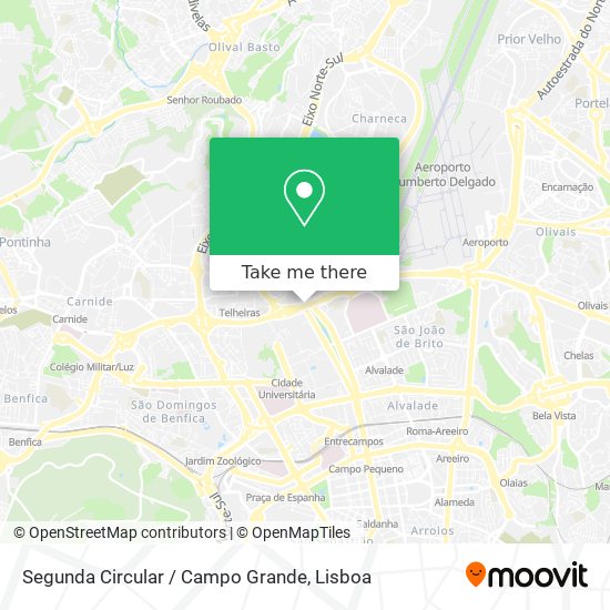 Segunda Circular / Campo Grande map