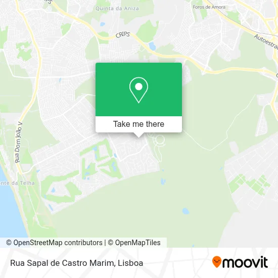 Rua Sapal de Castro Marim mapa