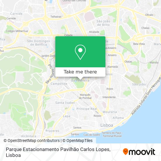Parque Estacionamento Pavilhão Carlos Lopes map