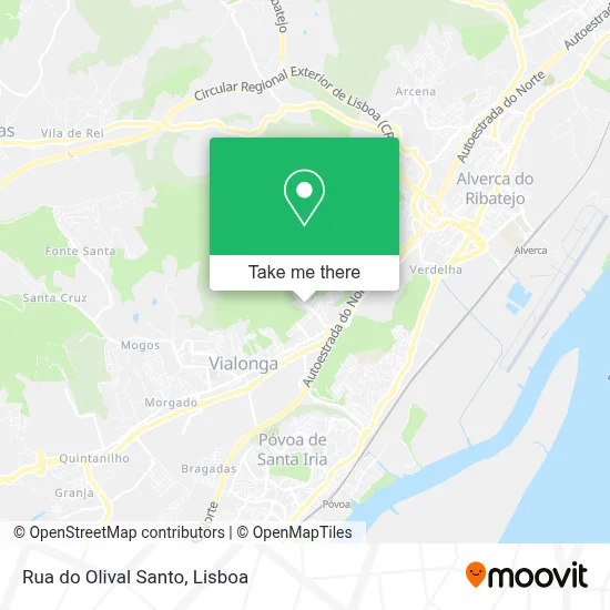 Rua do Olival Santo map