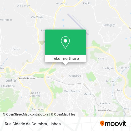 Rua Cidade de Coimbra mapa
