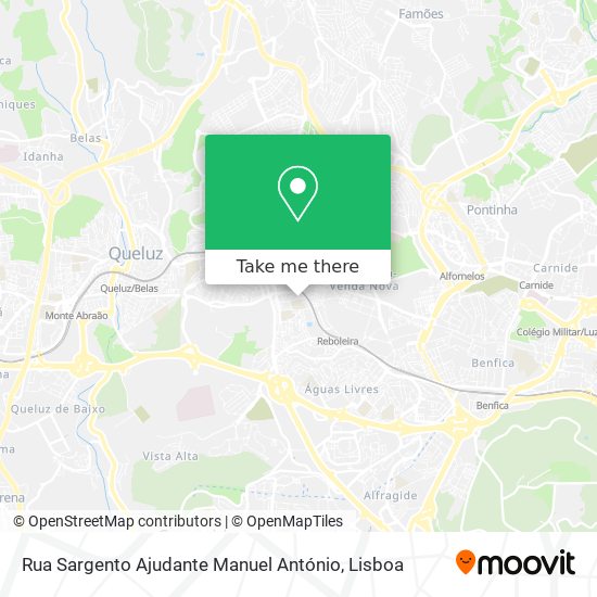 Rua Sargento Ajudante Manuel António map