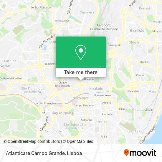 Atlanticare Campo Grande map