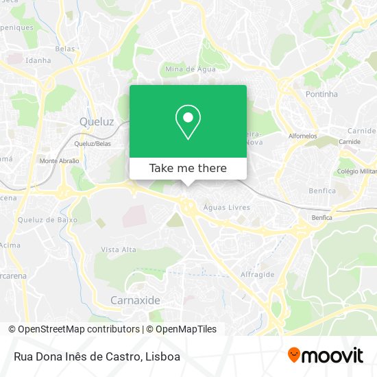 Rua Dona Inês de Castro mapa