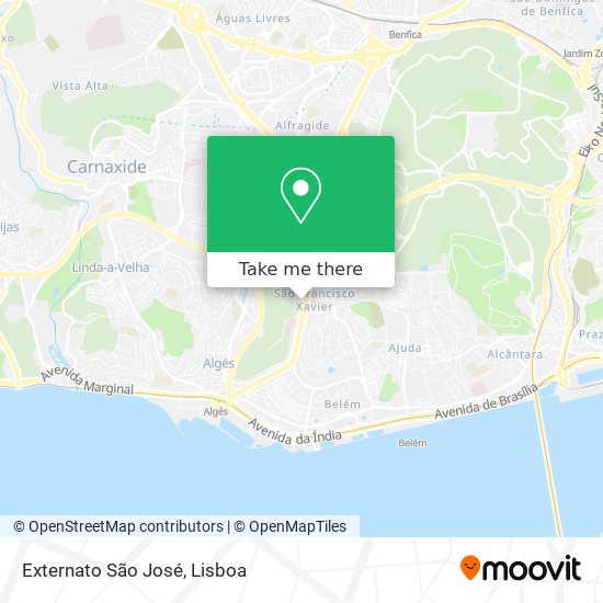 Externato São José mapa