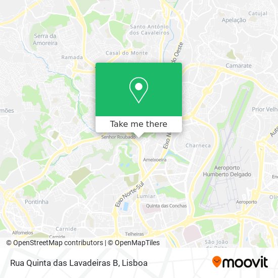 Rua Quinta das Lavadeiras B mapa