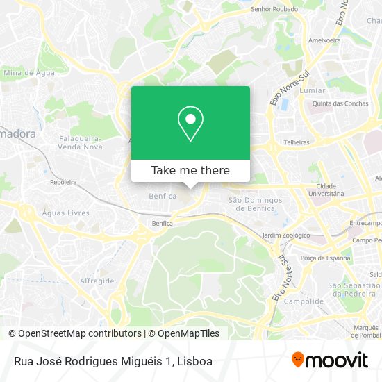 Rua José Rodrigues Miguéis 1 map
