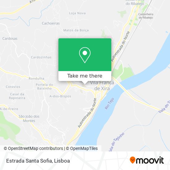 Estrada Santa Sofia mapa