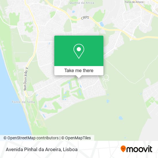 Avenida Pinhal da Aroeira mapa