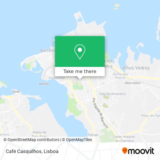 Café Casquilhos mapa