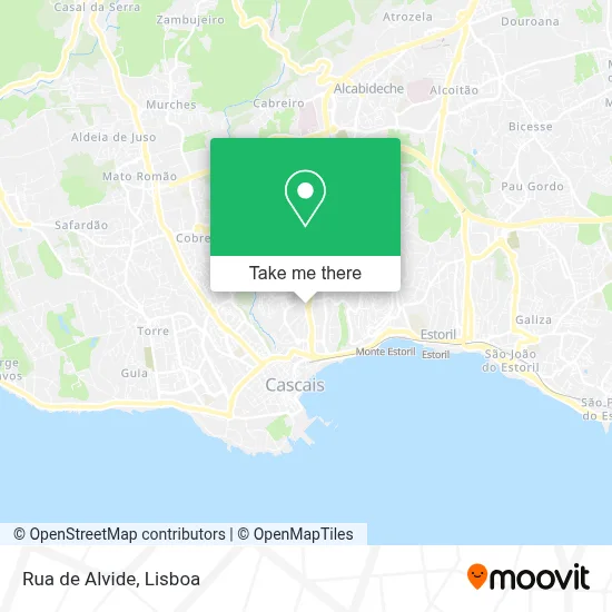 Rua de Alvide mapa