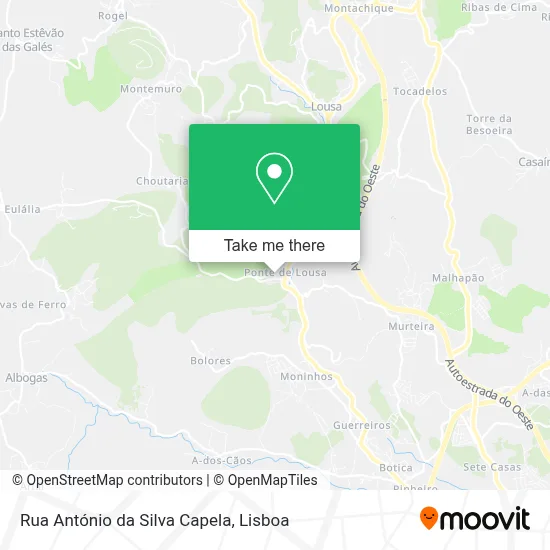 Rua António da Silva Capela mapa