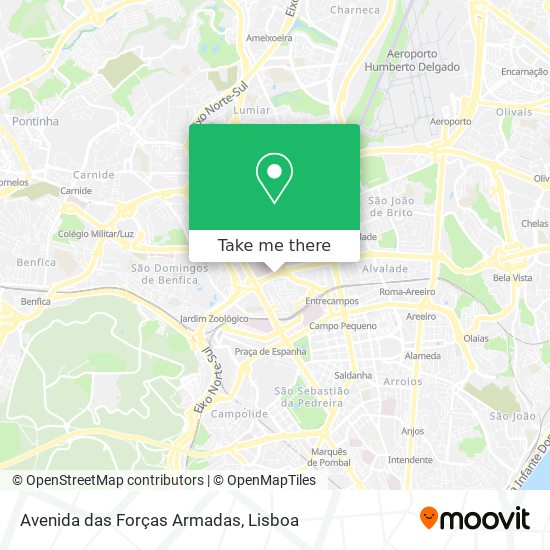 Avenida das Forças Armadas map