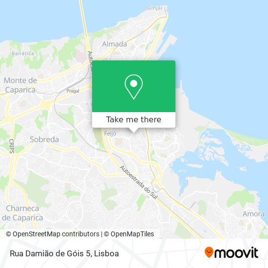 Rua Damião de Góis 5 mapa