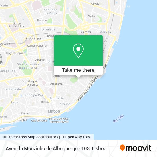 Avenida Mouzinho de Albuquerque 103 mapa