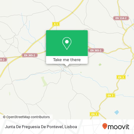 Junta De Freguesia De Pontevel map