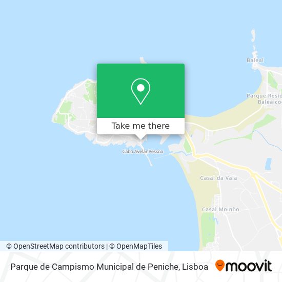 Parque de Campismo Municipal de Peniche mapa