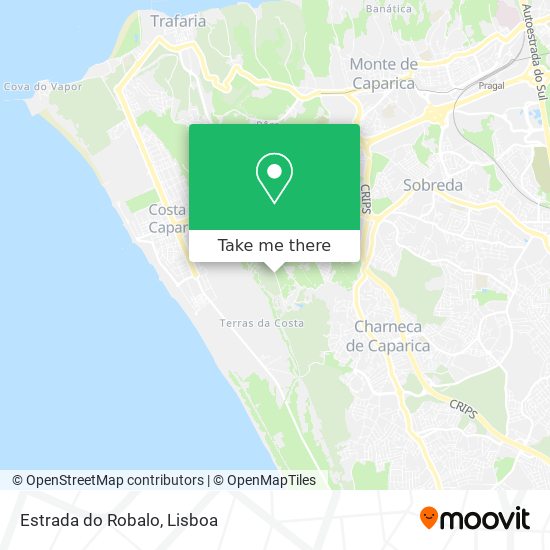 Estrada do Robalo mapa