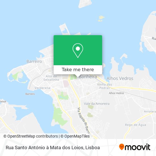 Rua Santo António à Mata dos Loios map