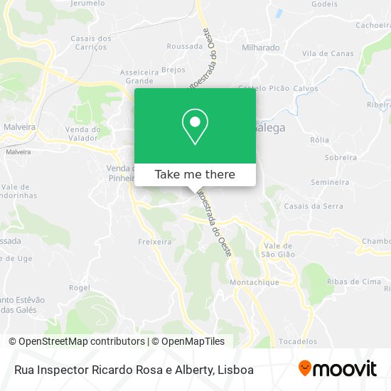 Rua Inspector Ricardo Rosa e Alberty mapa