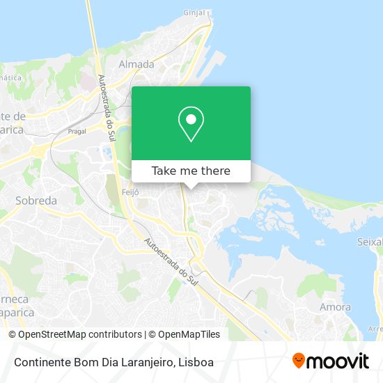 Continente Bom Dia Laranjeiro map