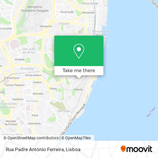 Rua Padre António Ferreira mapa