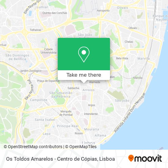 Os Toldos Amarelos - Centro de Cópias map