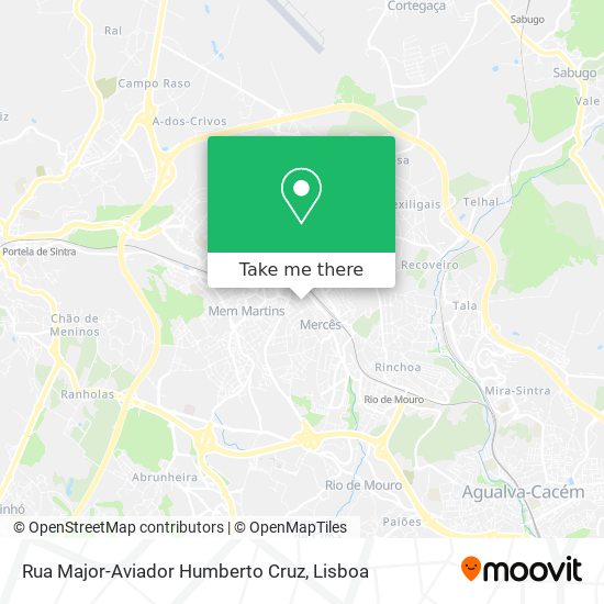Rua Major-Aviador Humberto Cruz map