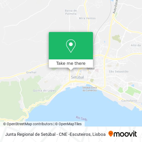 Junta Regional de Setúbal - CNE -Escuteiros mapa