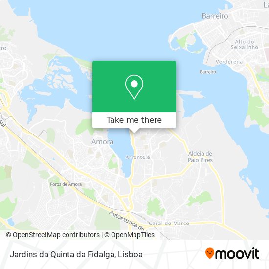 Jardins da Quinta da Fidalga mapa
