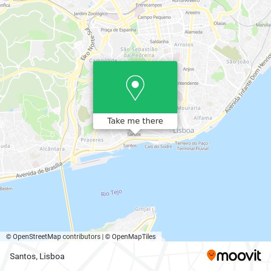 How to get to Santos in Lisboa by Bus, Metro or Train?