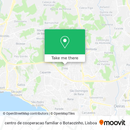 centro de cooperacao familiar o Botaozinho mapa