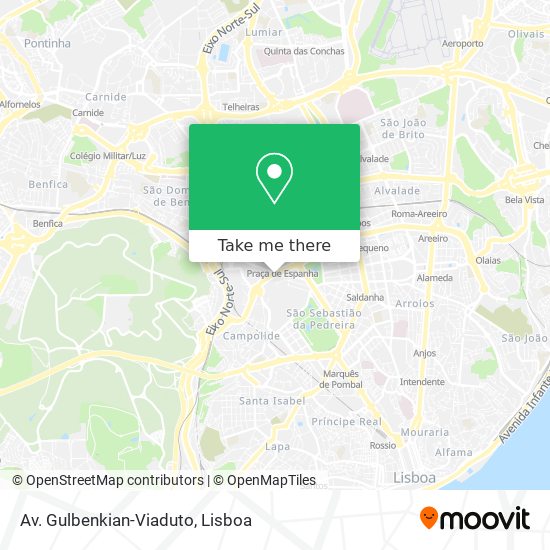 Av. Gulbenkian-Viaduto mapa