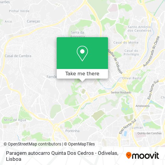 Paragem autocarro Quinta Dos Cedros - Odivelas map