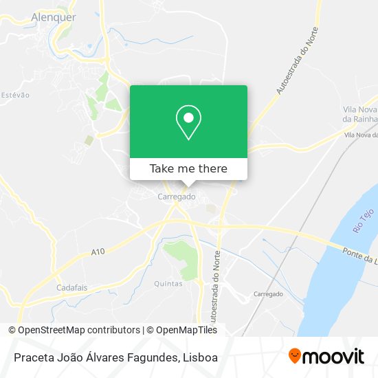 Praceta João Álvares Fagundes map