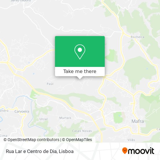 Rua Lar e Centro de Dia mapa
