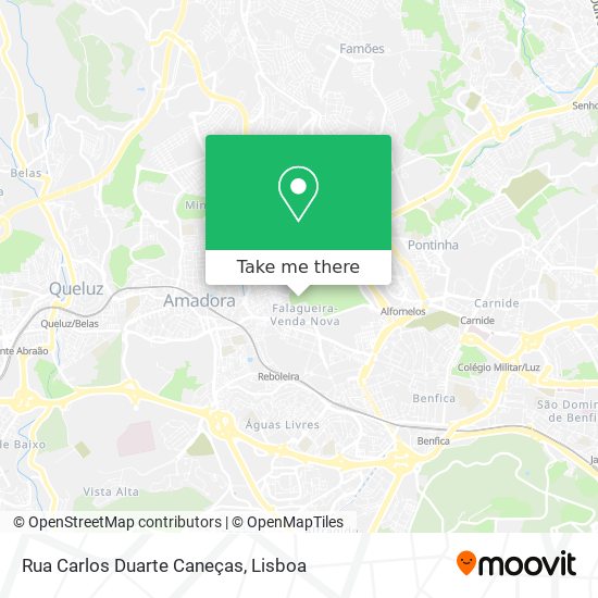 Rua Carlos Duarte Caneças mapa
