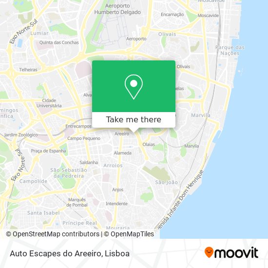 Auto Escapes do Areeiro map