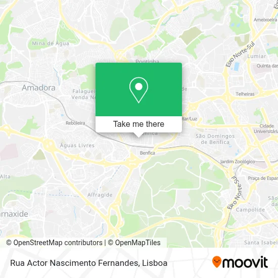 Rua Actor Nascimento Fernandes mapa