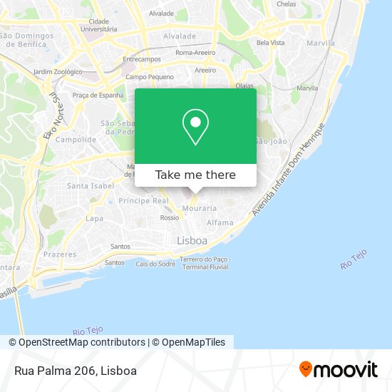 Rua Palma 206 mapa