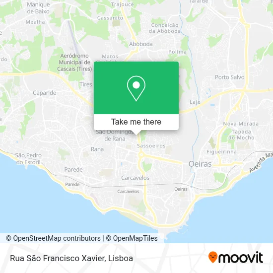 Rua São Francisco Xavier map