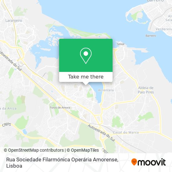 Rua Sociedade Filarmónica Operária Amorense mapa