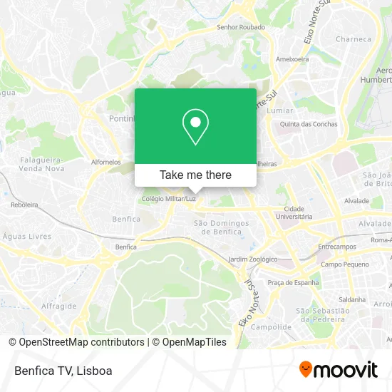 Benfica TV map