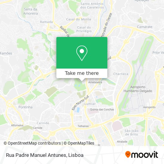 Rua Padre Manuel Antunes mapa